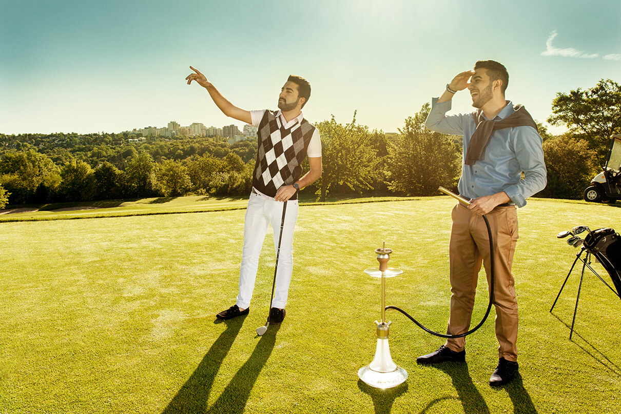 Shisha Golfplatz Maenner